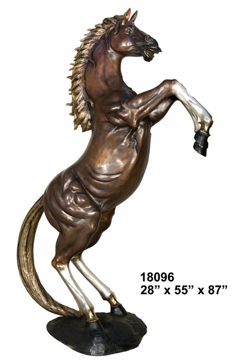 Bronze 7.25 ft. Rearing Stallion Bronze 7.25 ft. Rearing Stallion